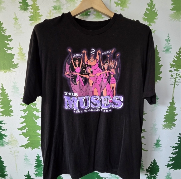 Black T-Shirt with Purple Graphic Print - Picture 1 of 6